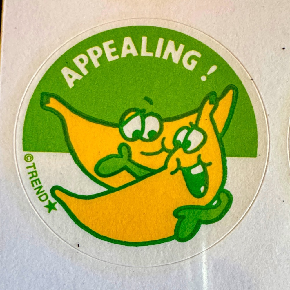 Set of 3 individual Retro 80’s original Scratch and Sniff Stickers
